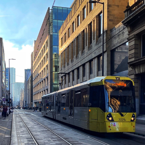 Manchester tram to Piccadilly