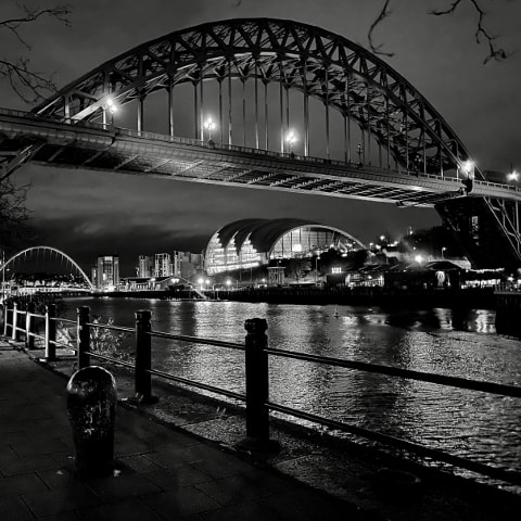 River Tyne black and white