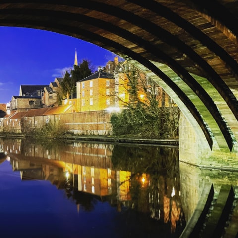 Looking back under the bridge