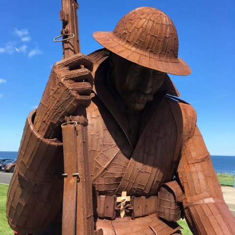 Tommy sculpture at Seaham