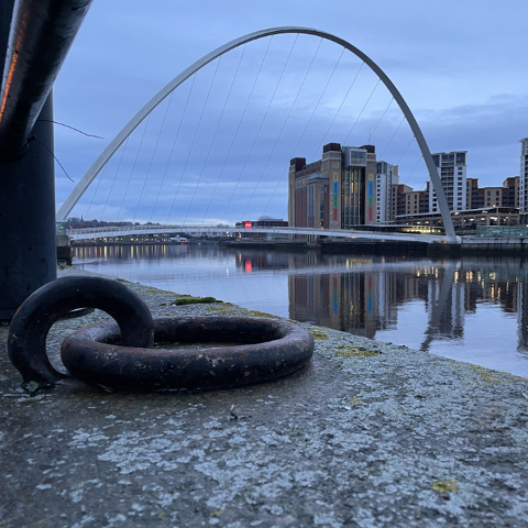 Millennium Bridge from the quay